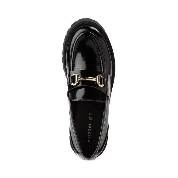 Madden Girl Harlow Black Horsebit Lug Sole Loafers- Size 8 - Picture 3 of 7